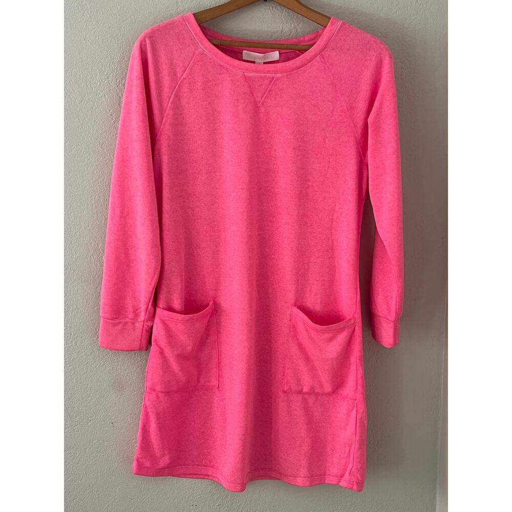 NWT Womens Adyson Parker Soft Long Sleeve Pink Dress Swimsuit Coverup Size Small